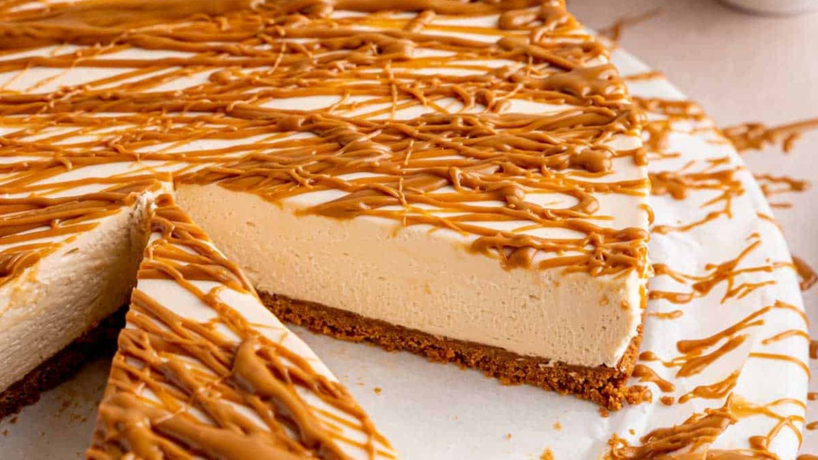 Creamy No Bake Biscoff Cheesecake by Broken Oven Baking