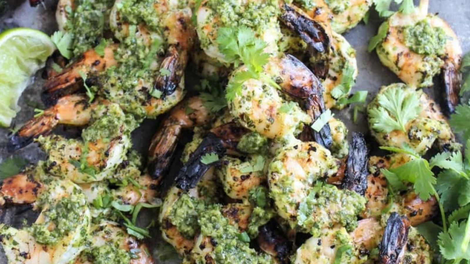 Easy Grilled Shrimp Skewers with Homemade Chimichurri Sauce by Fannetastic Food