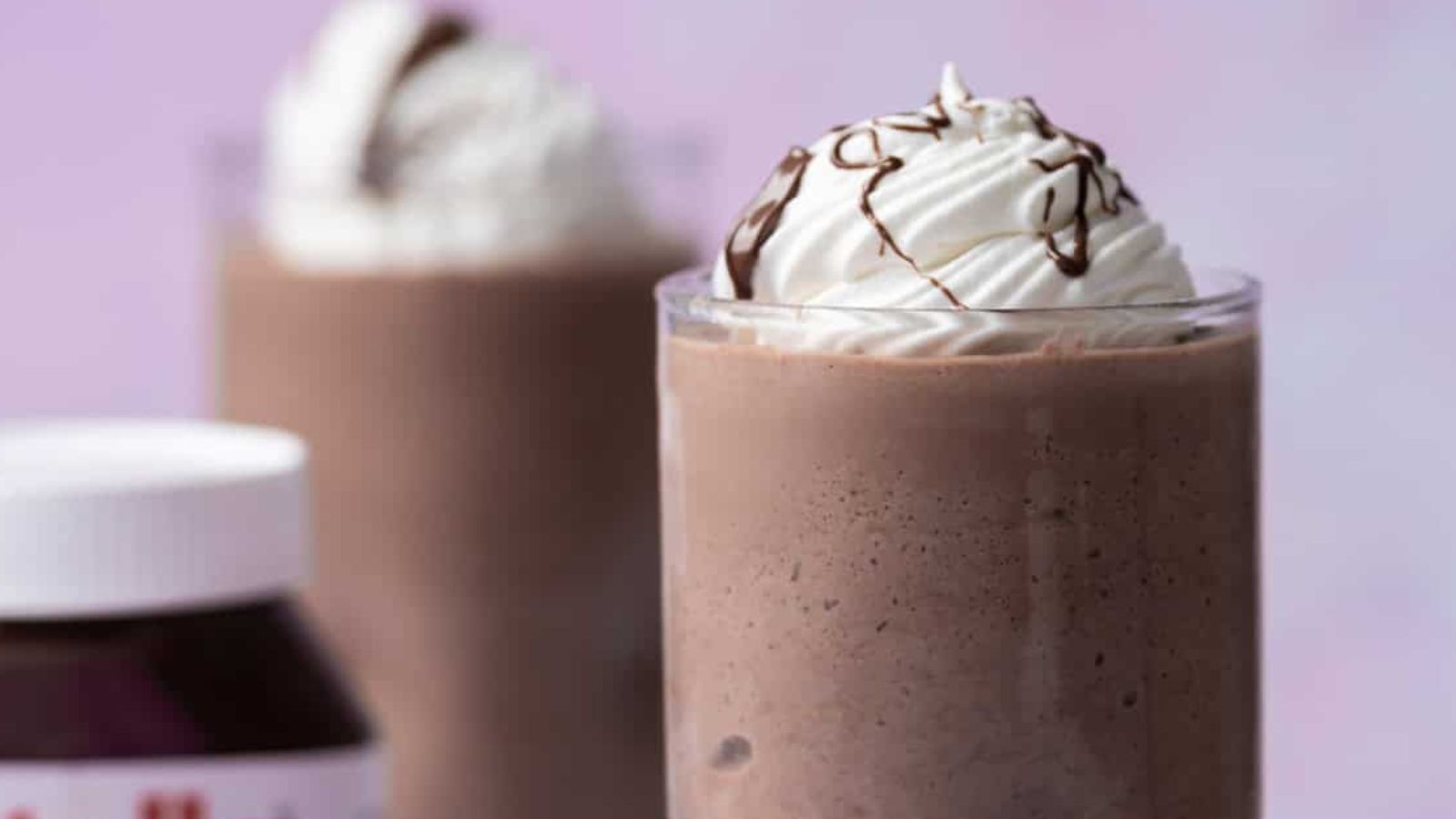 Frozen Nutella Hot Chocolate by No Heat Needed