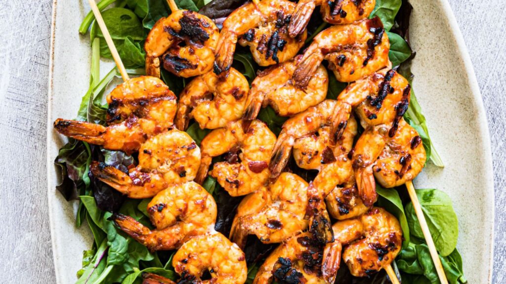 Grilled Shrimp Skewers (Korean) by Recipes From a Pantry