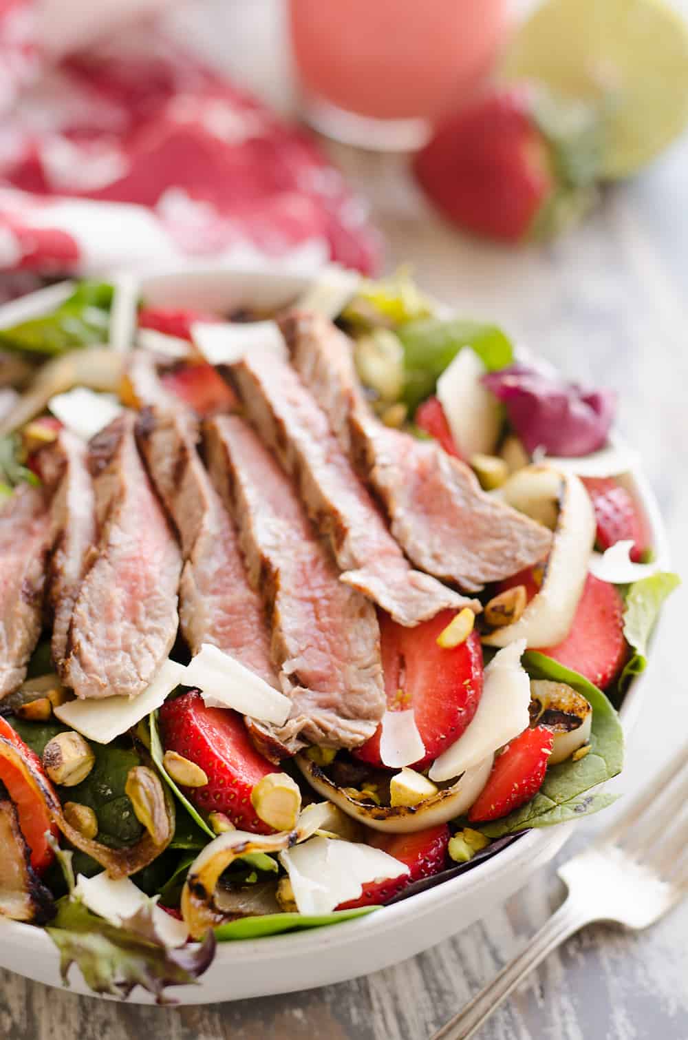 Grilled Steak Strawberry Salad by The Creative Bite