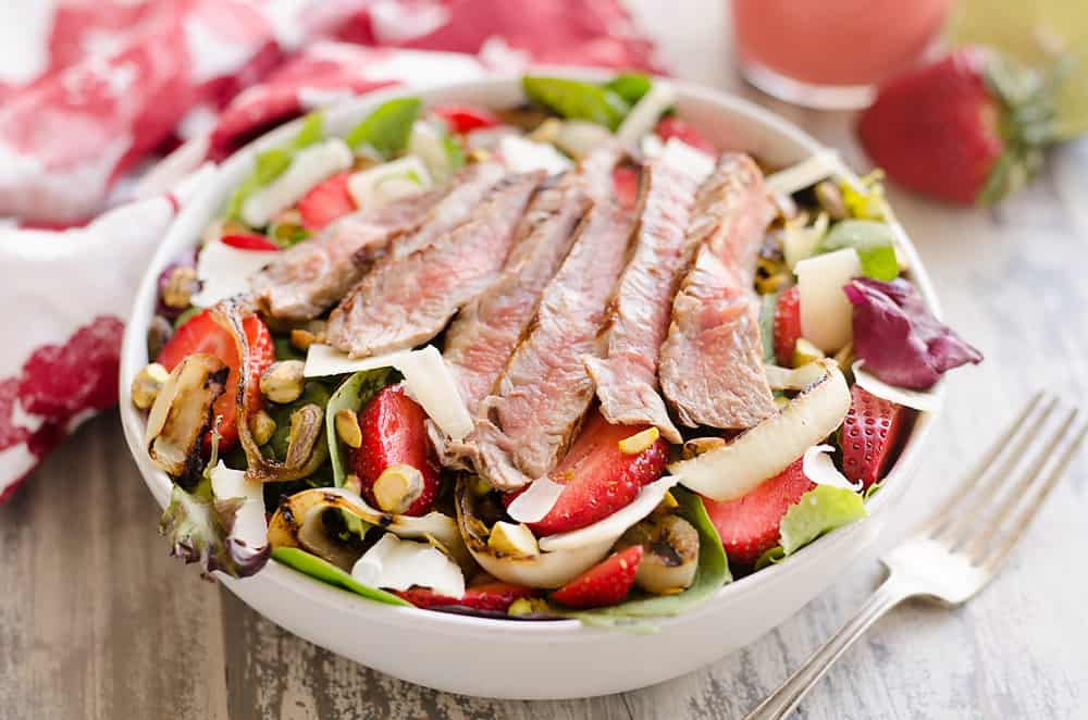 Grilled Steak Strawberry Salad by The Creative Bite