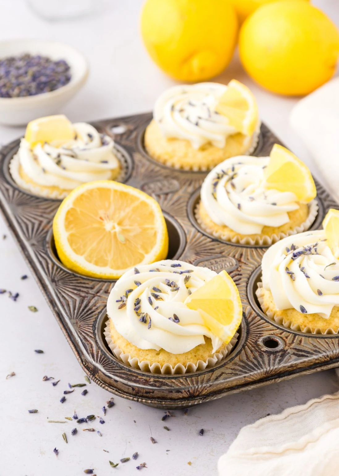 Lemon Lavender Cupcakes by Cinnamon and Sage CO FI