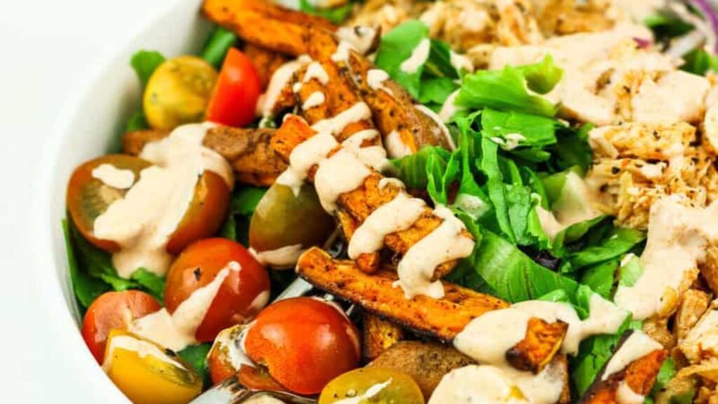 21 Tasty Recipes For Your Leftover Rotisserie Chicken Spicy Sweet Potato Bowls with Shredded Chicken by Food Like Wow