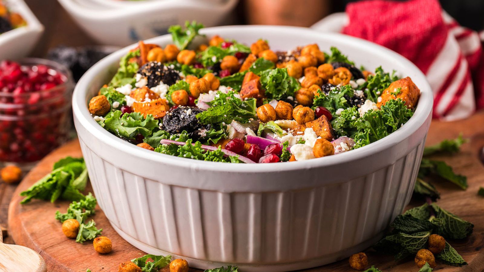 Got Dinner Dilemmas? These 22 Guilt Free Dishes Have the Answers Sweet Potato Kale Salad by Xoxo Bella