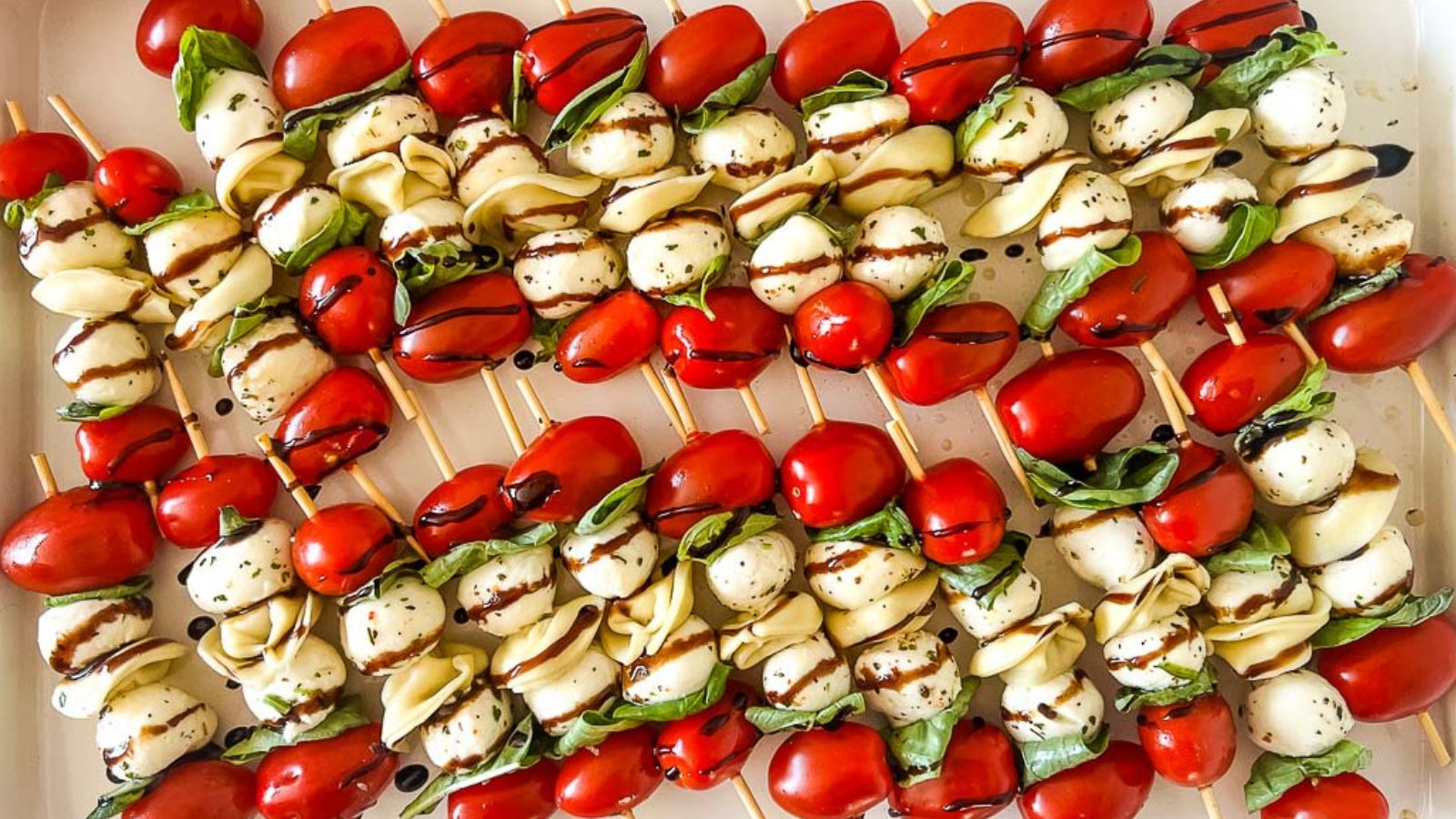 Tortellini Caprese Skewers by The Feathered Nester