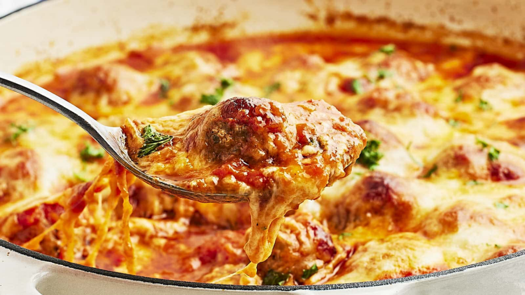 21 Casseroles That'll Change the Way You Think About Dinner Meatball Casserole by Cheerful Cook