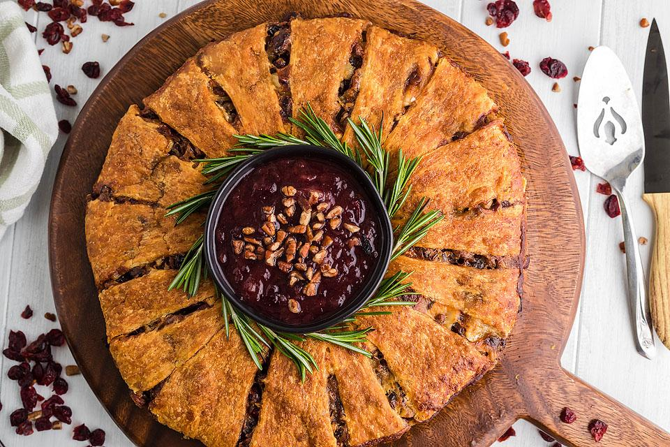 Pineapple Cranberry Brie Crescent Ring Appetizer by Xoxo Bella