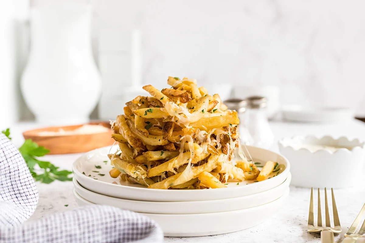 20 Labor Day Eats So Delicious, You’ll Forget the Summer's Almost Over Garlic Cheese Fries by Savory Experiments