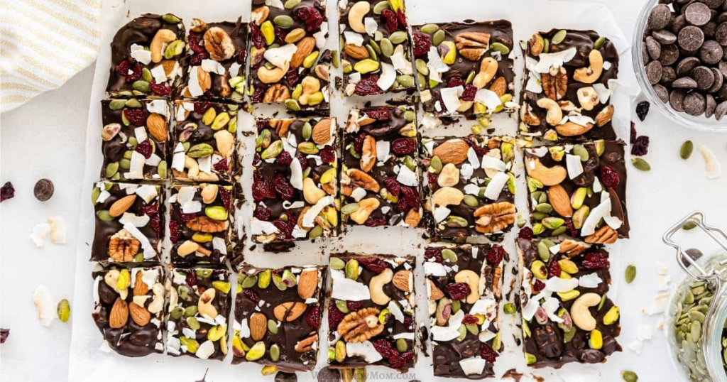 16 Sweet Bark Recipes You'll Go Crazy For Dark Chocolate Bark by Whole New Mom