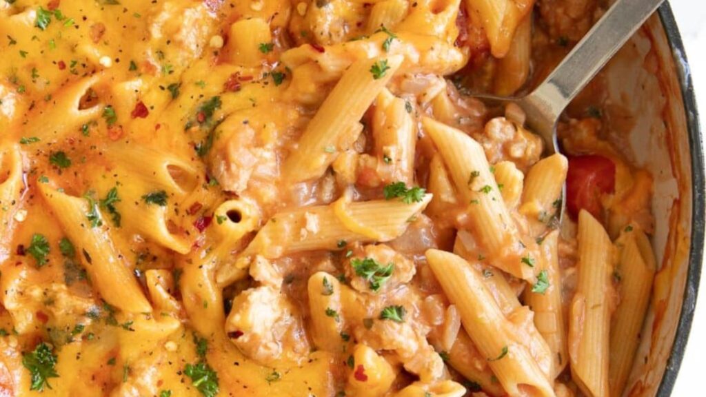 Ground Turkey Pasta by The Forked Spoon