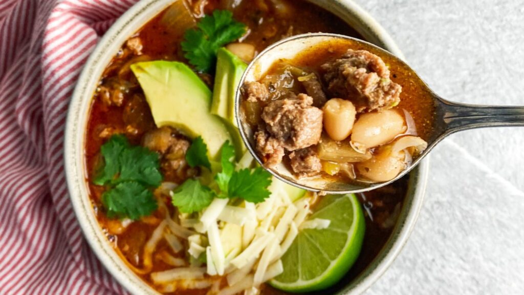 Ground Turkey White Chili by The Perks Of Being Us