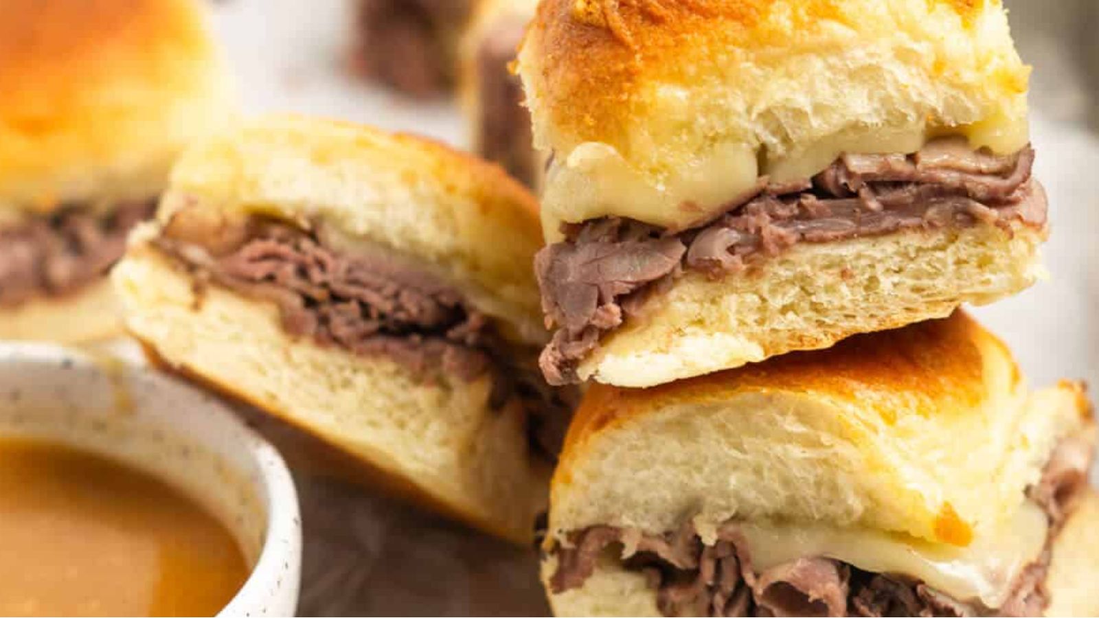 You Had Me at 'Aloha': 20 Hawaiian Roll Recipes Hawaiian Roll Roast Beef Sliders by Begin With Balance