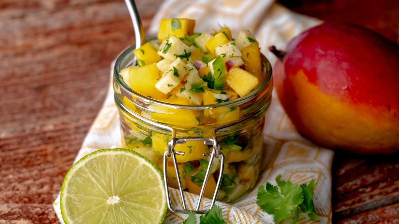 19 Delicious Salsa Recipes Jicama Mango Salsa by Peak to Plate