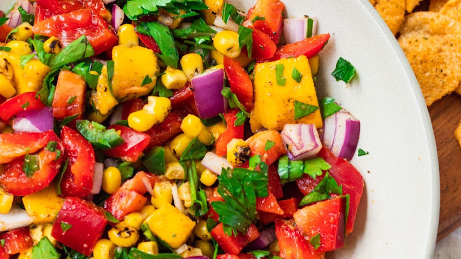 19 Delicious Salsa Recipes Mango Corn Red Pepper Salsa by Avocado Skillet