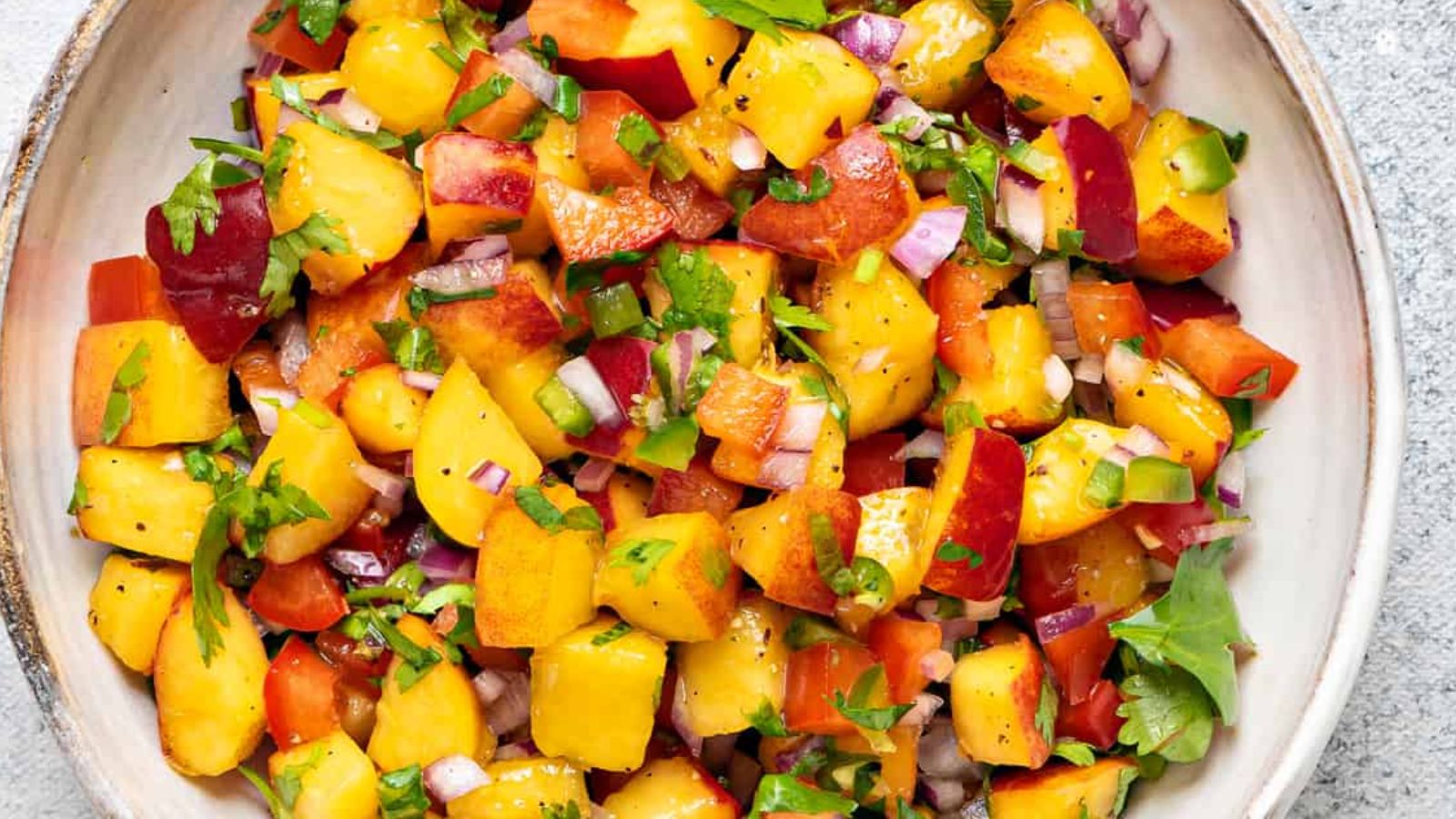 19 Delicious Salsa Recipes Peach Salsa by Cubes N Julienne's