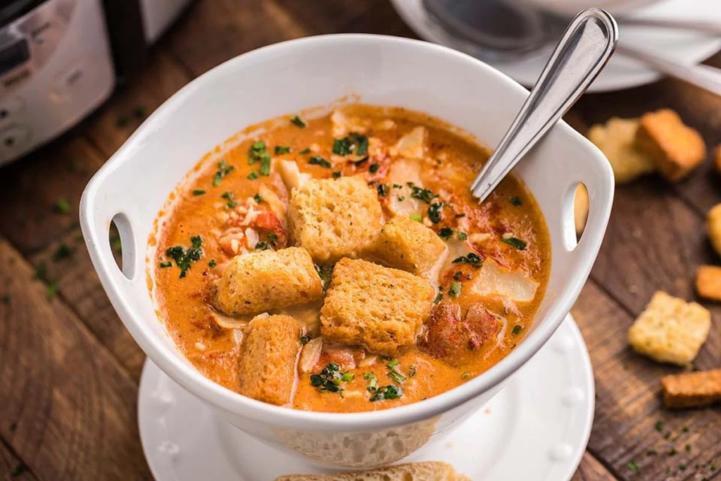 Slow Cooker Key West Crab and Lobster Bisque by Xoxo Bella