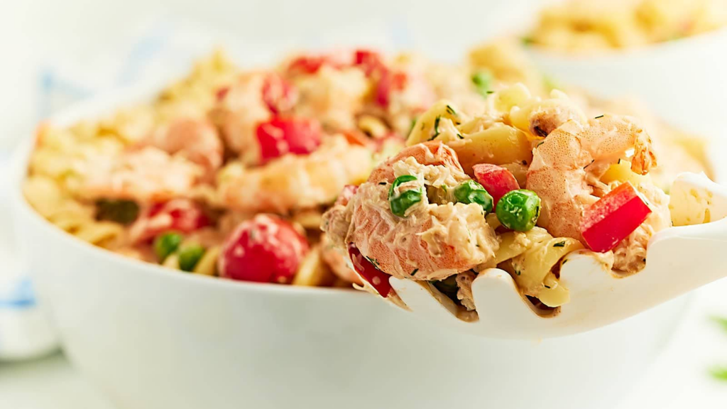Seafood Pasta Salad by Cheerful Cook