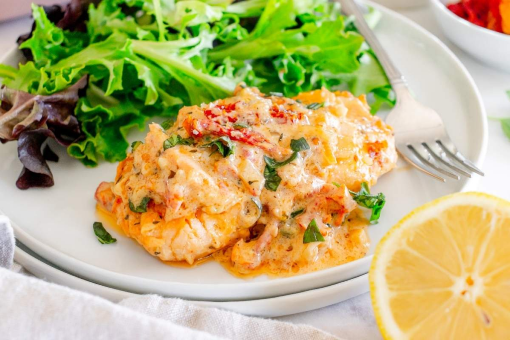 21 Lazy Chef’s One Pan Recipes Creamy Tuscan Marry Me Salmon by Xoxo Bella